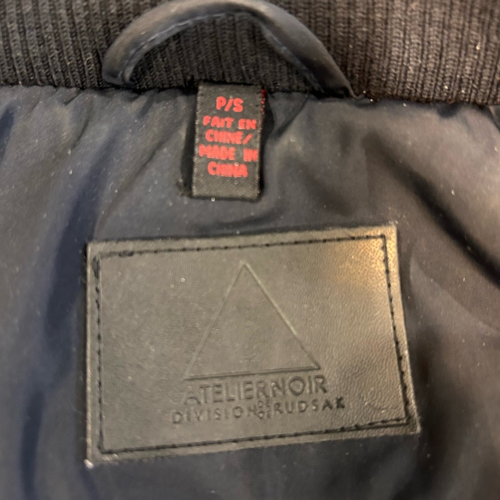 RUDSAK Atelier Noir Navy Blue Puffer Coat with Fur Trim - Picture 7 of 14